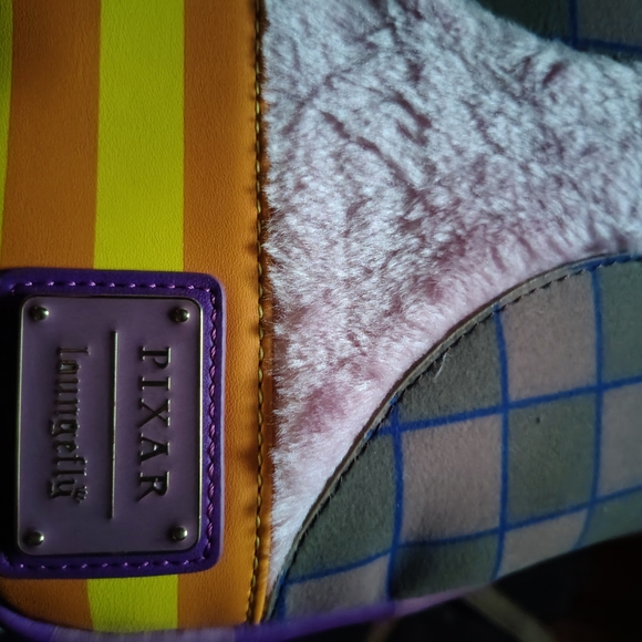 Loungefly Pink and Purple Backpack with Floral Accents - Picture 4 of 13